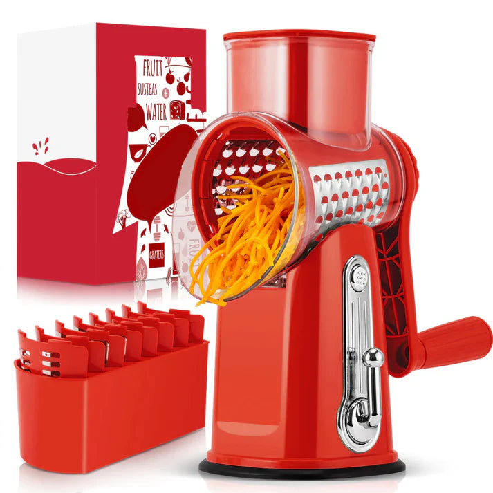 The 5 in 1 Rotary Cheese Grater Vegetable Slicer