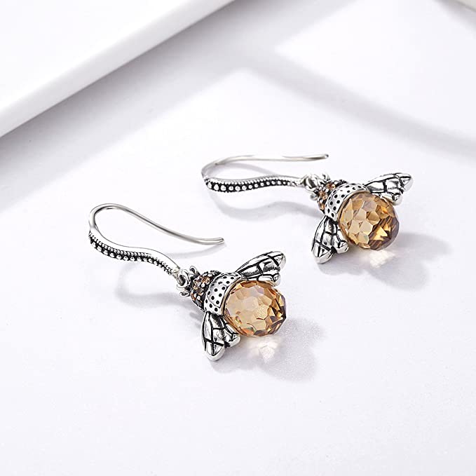 The Dancing Bee Silver Earrings