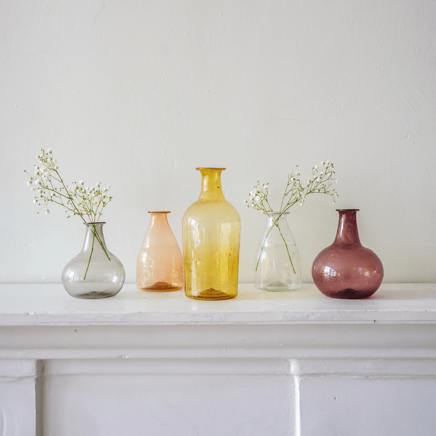 Light Amber Recycled Glass Bud Vase - LndmarkClub USA