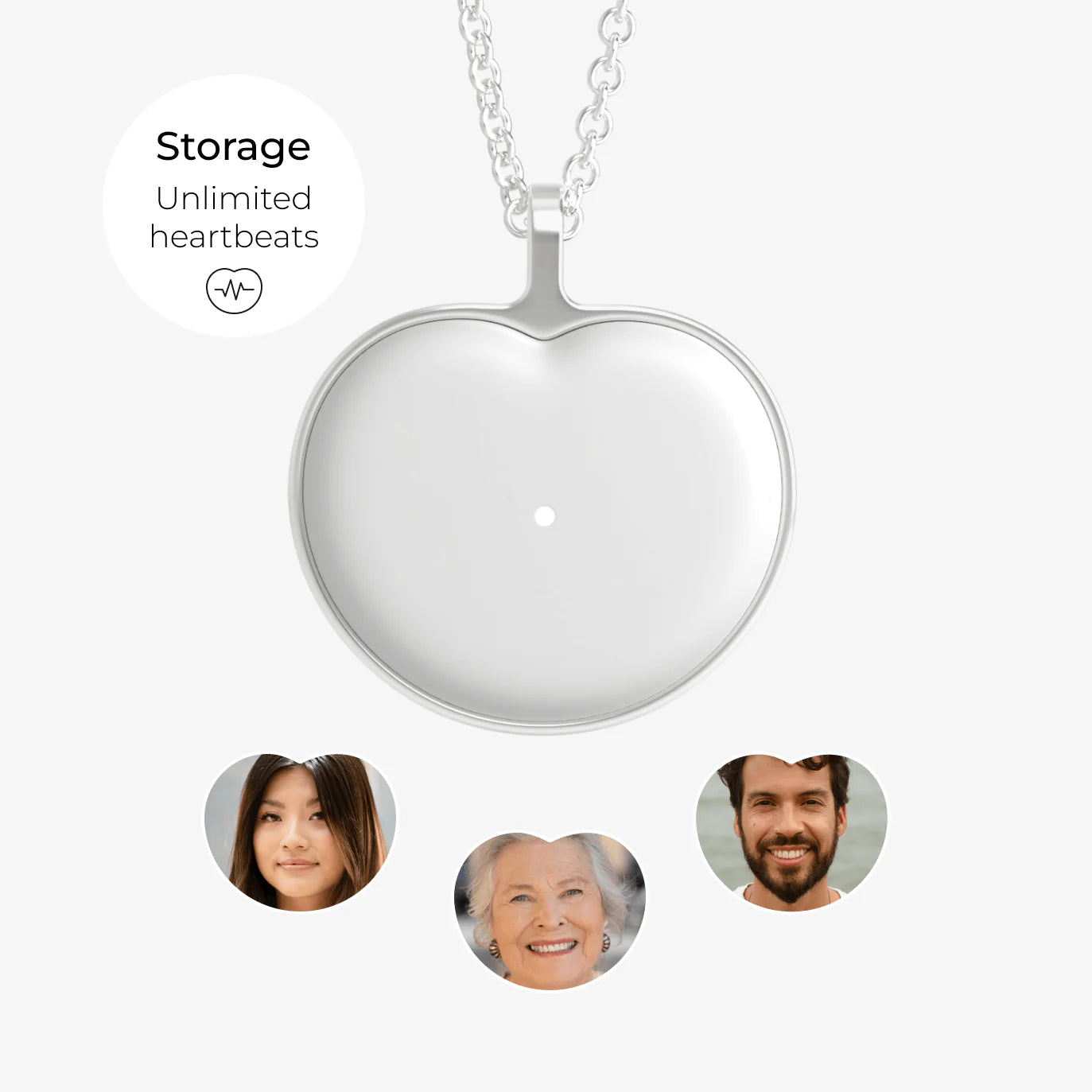Love Tap Heart Necklace Set