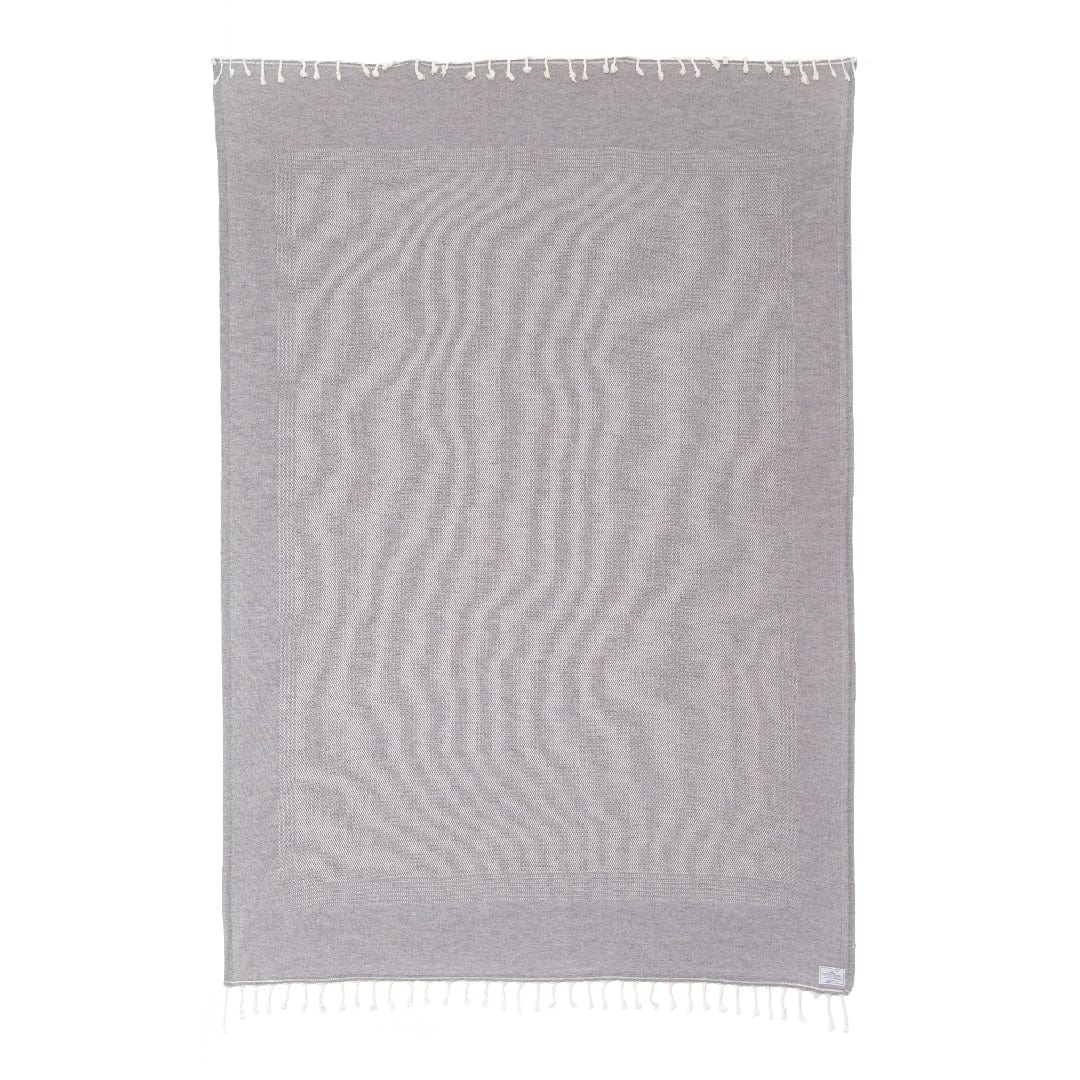 Shoreline Ash Wool Blend Throw - LndmarkClub USA