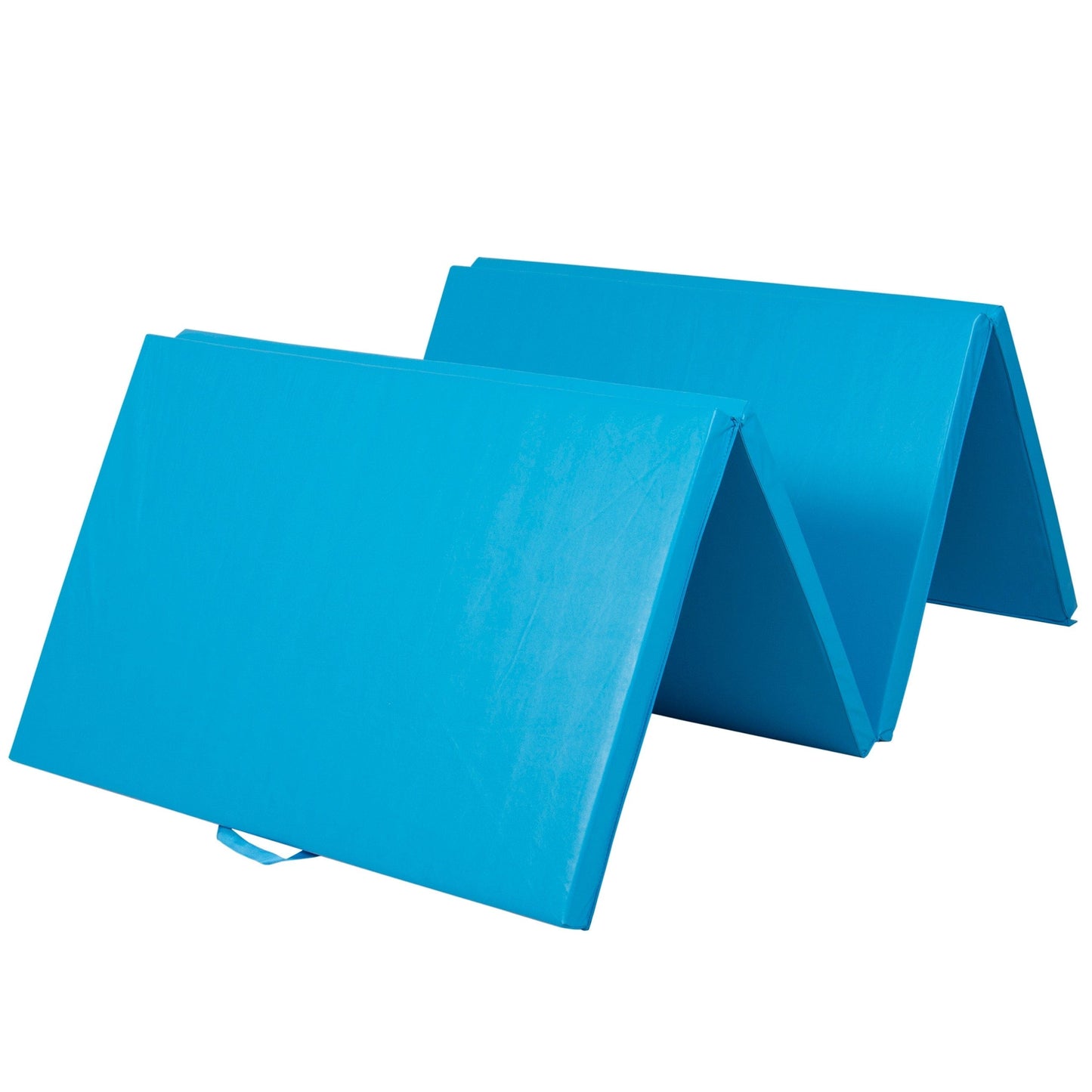 Folding Exercise Fitness Workout Gym Floor Mat w/ Handles