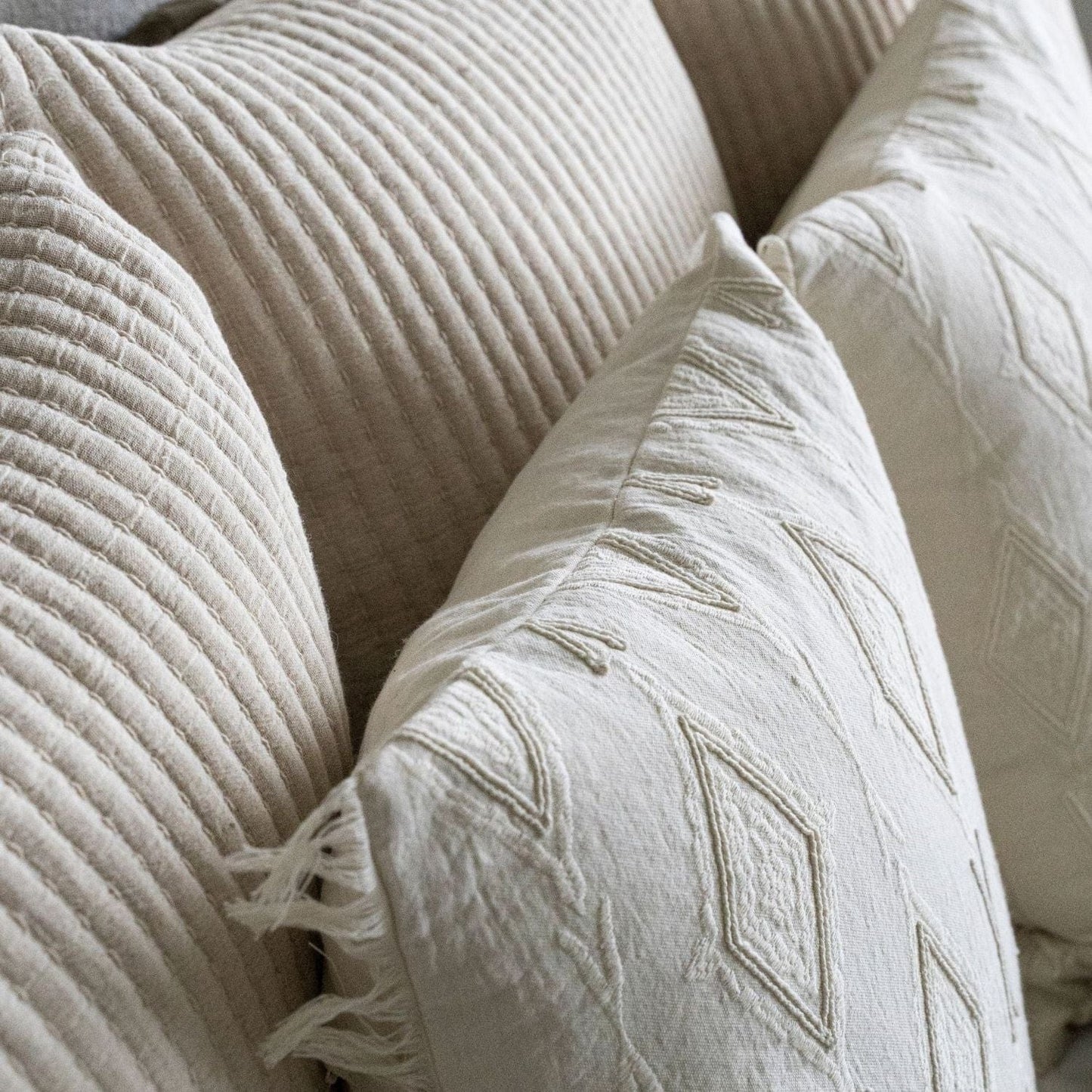 Century Cream Cotton Pillow - LndmarkClub USA