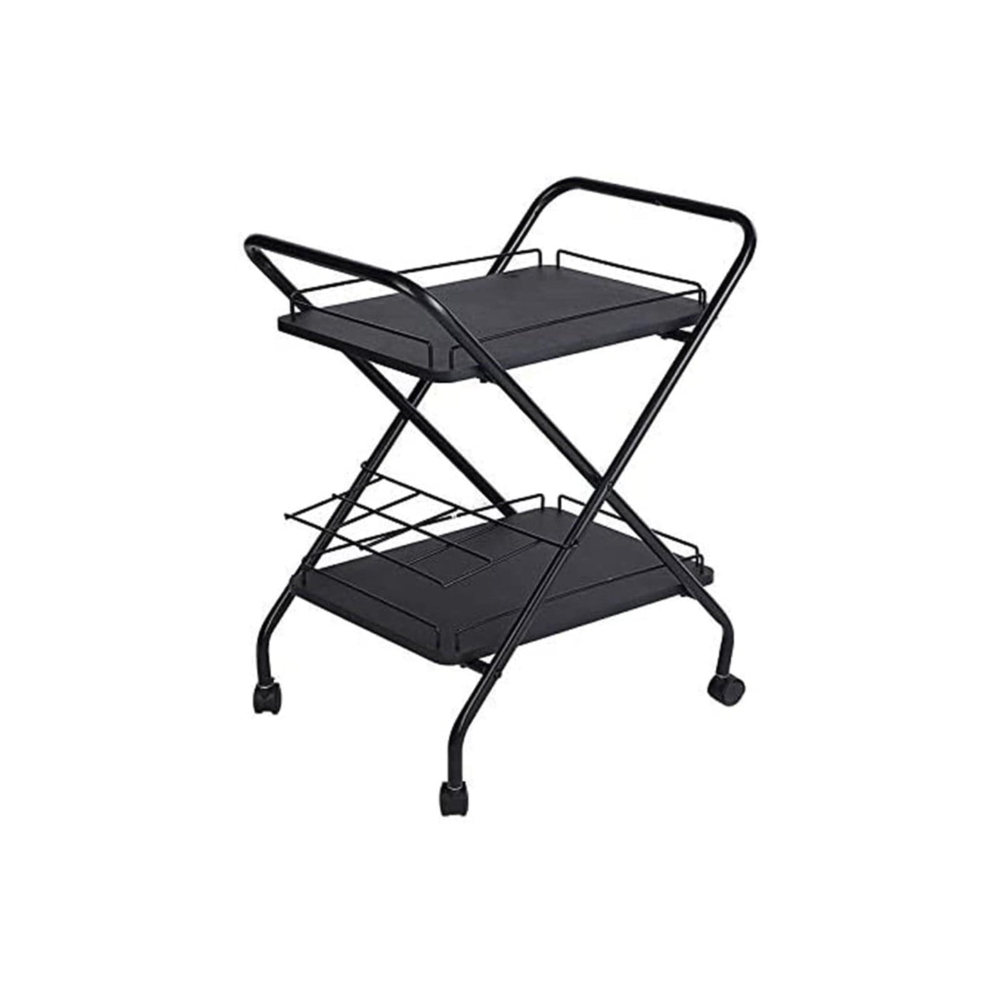 Metal Bar Service Car With Wine Rack- FREE SHIPPING