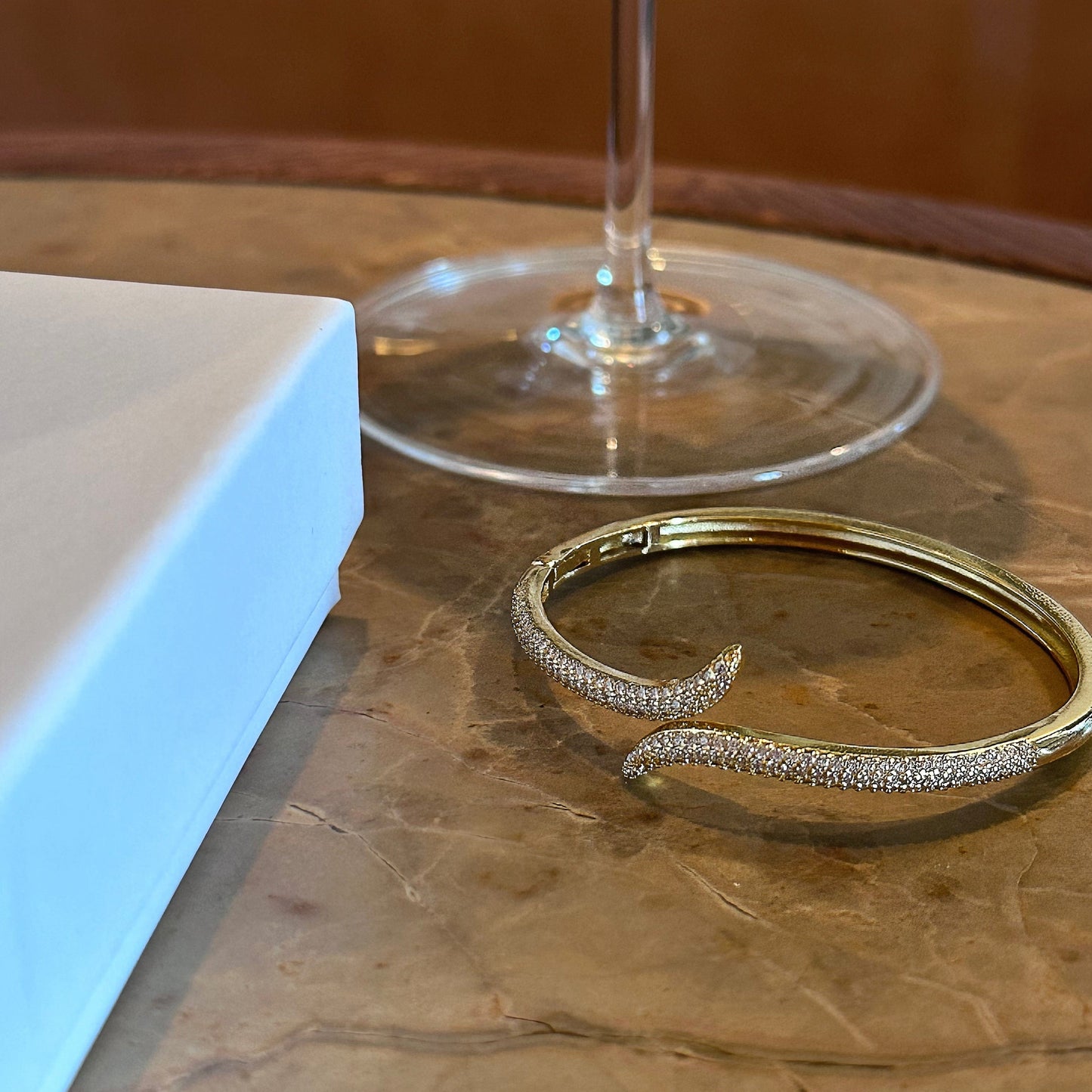 Kylie Gold Pave Cuff Bracelet - LndmarkClub USA