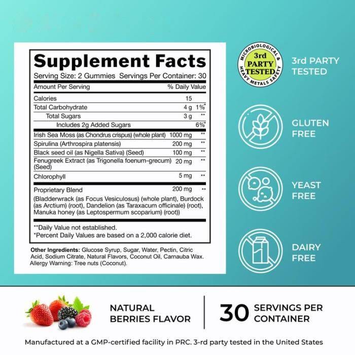 Irish Seamoss Detox & Cleanse Gummies