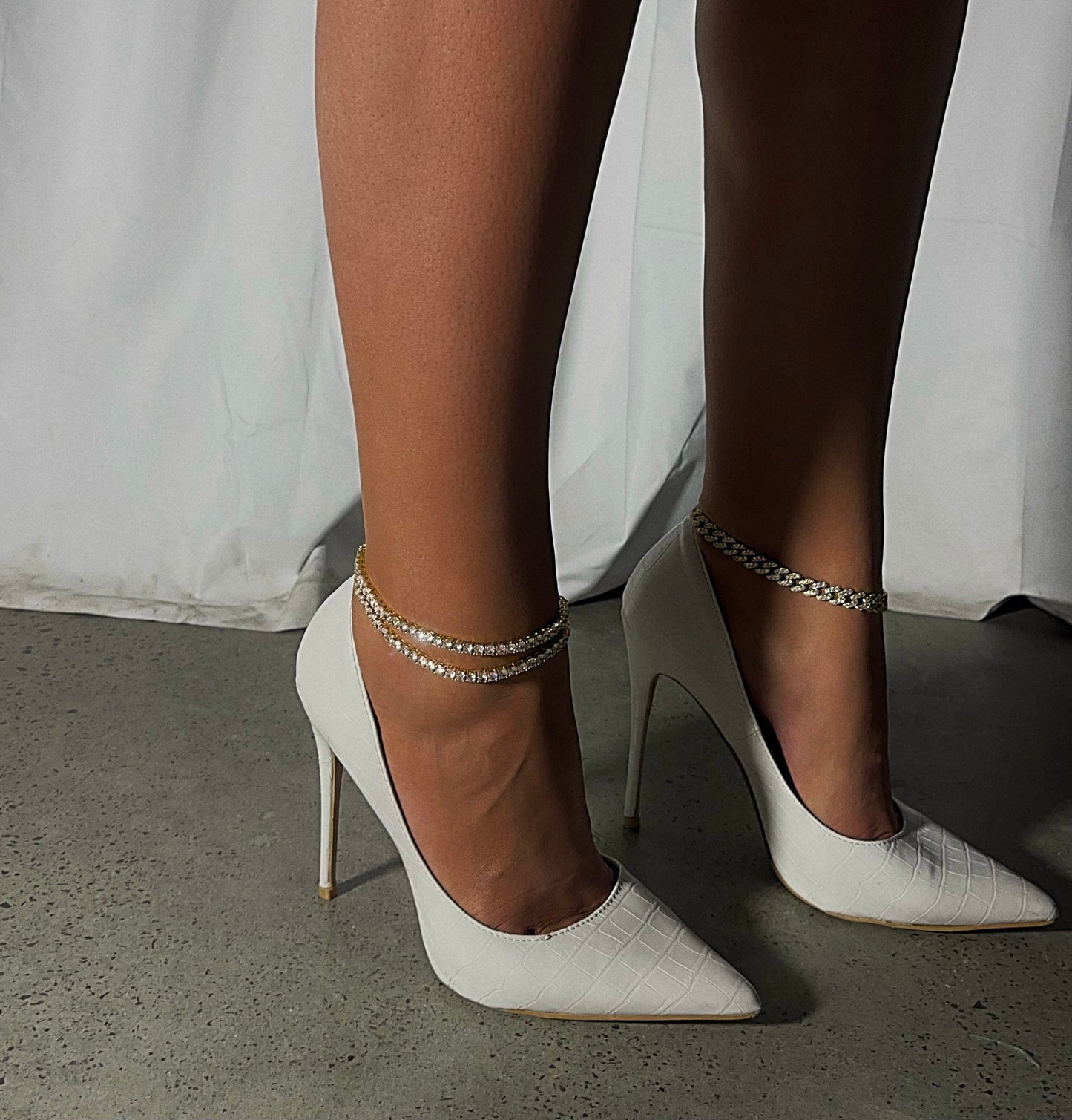 ROSALIA TENNIS ANKLET - GOLD - LndmarkClub USA