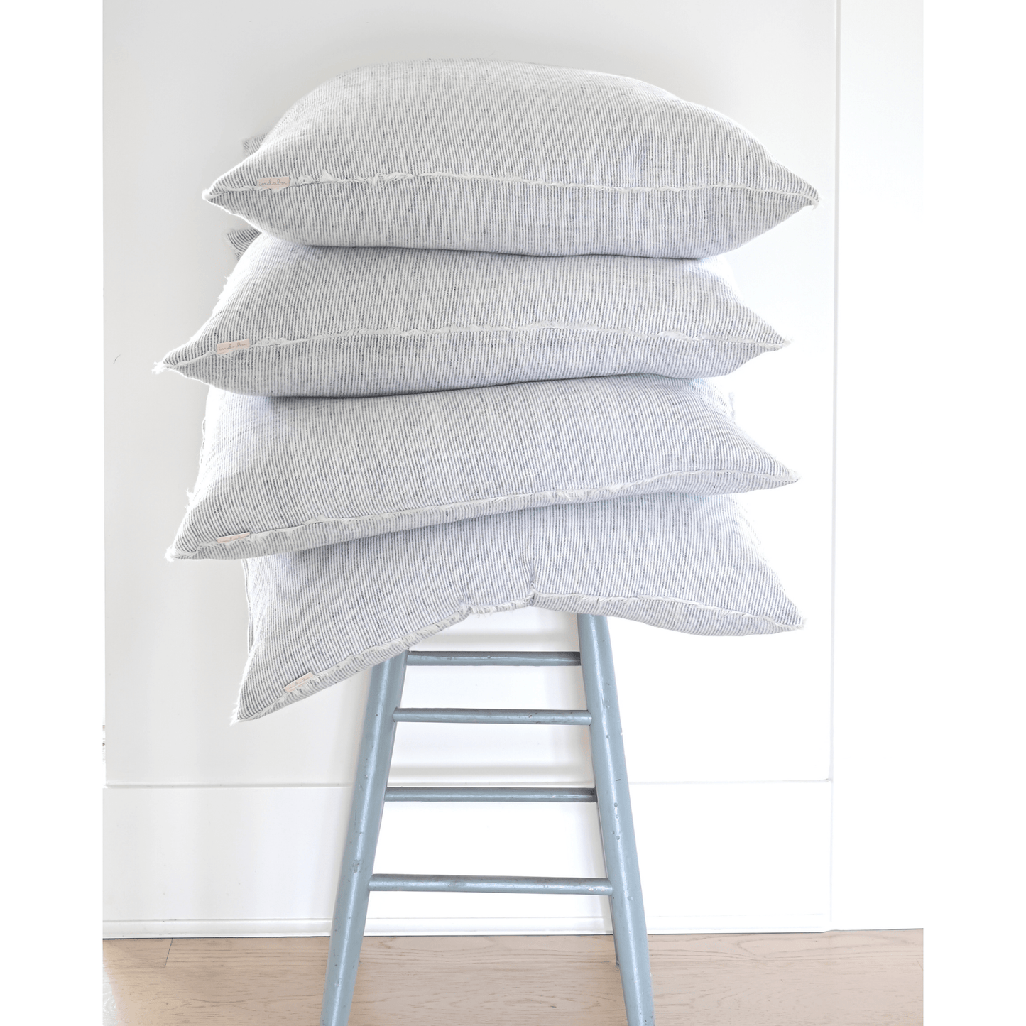 Cambri Denim Stripe Linen Pillow - LndmarkClub USA