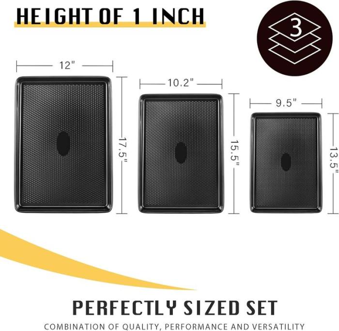 DiamondTex Non-Stick Baking Tray Set