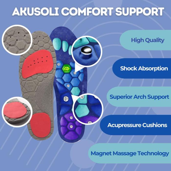 Shock Absorbing Magnetic Insoles
