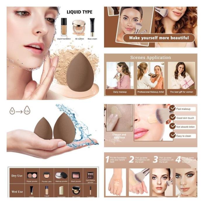 54pc Makeup Brush & Sponge Kit