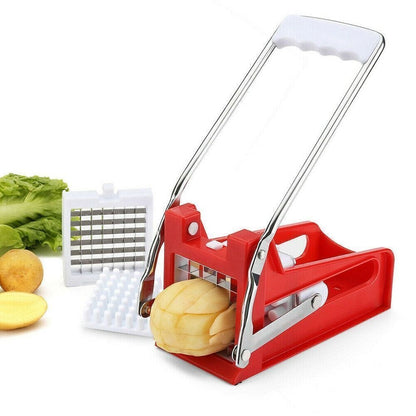 Potato Chipper French Fries Slicer Chip Maker Cutter Chopper With 2 Blades - FREE SHIPPING