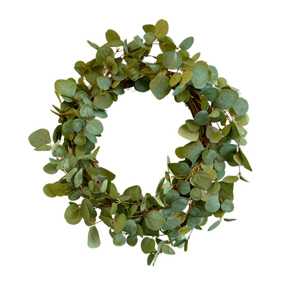 Lifelike 20-Inch Eucalyptus Wreath for Modern Decor - LndmarkClub USA