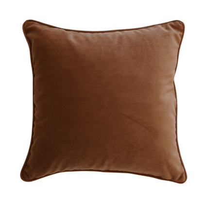 Velvet Cognac Toss Cushion