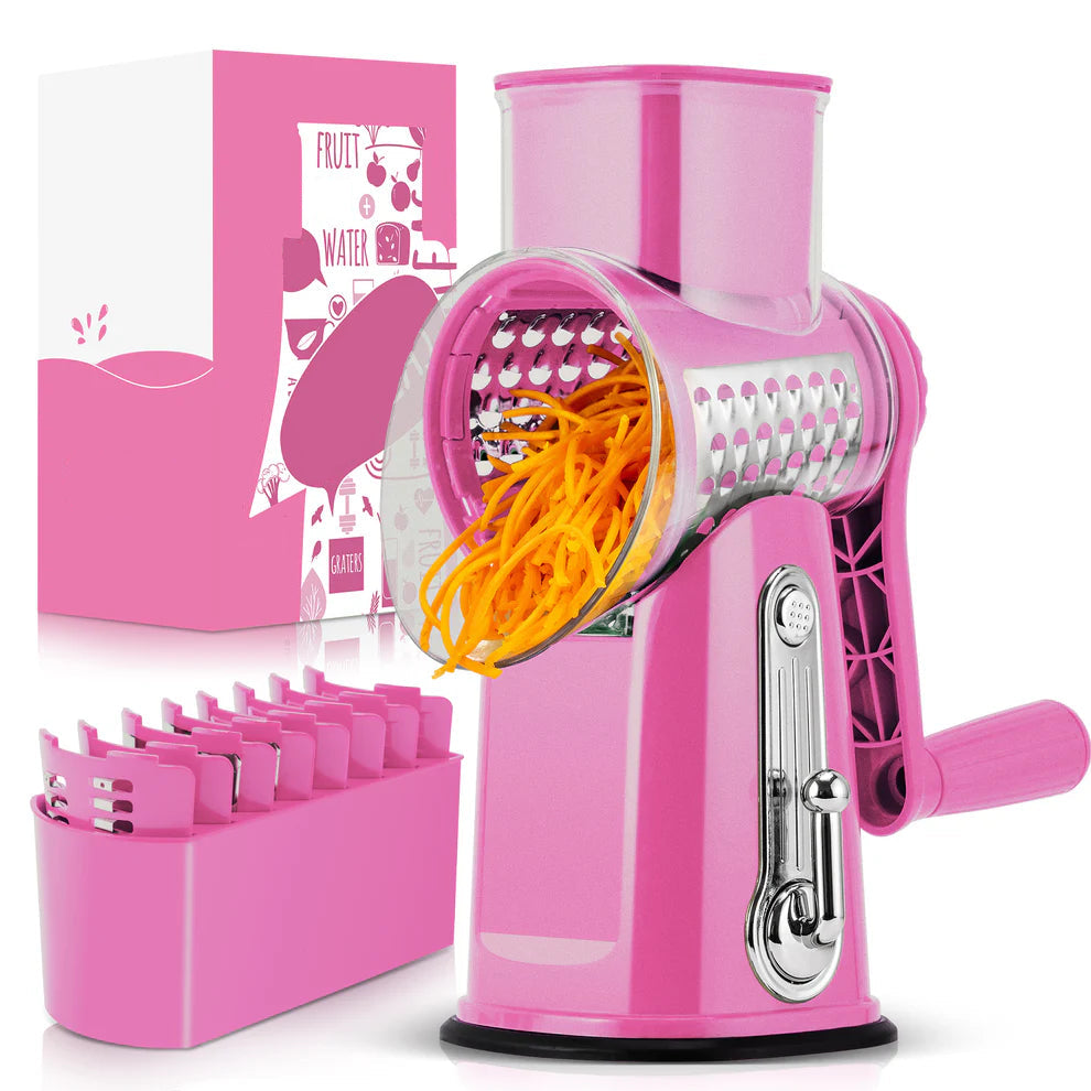 5 in 1 Rotary Cheese Grater Vegetable Slicer