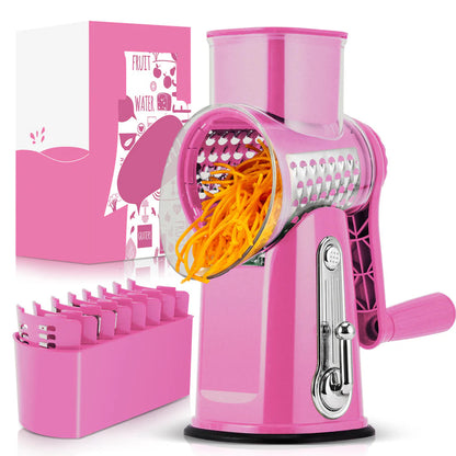 5 in 1 Rotary Cheese Grater Vegetable Slicer