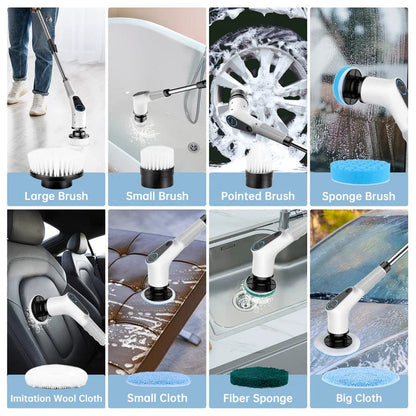 9 in 1 Multifunction Electric Spin Scrubber