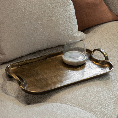 Gilded Serving Tray Set of 3