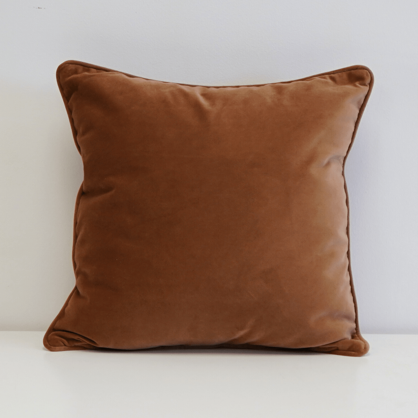 Velvet Cognac Toss Cushion