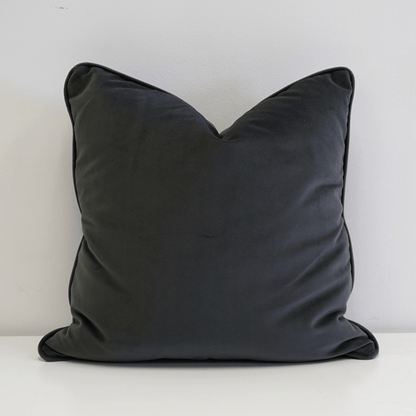 Velvet Charcoal Toss Cushion