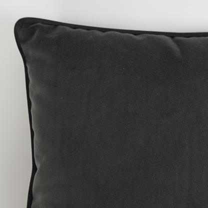 Velvet Charcoal Toss Cushion