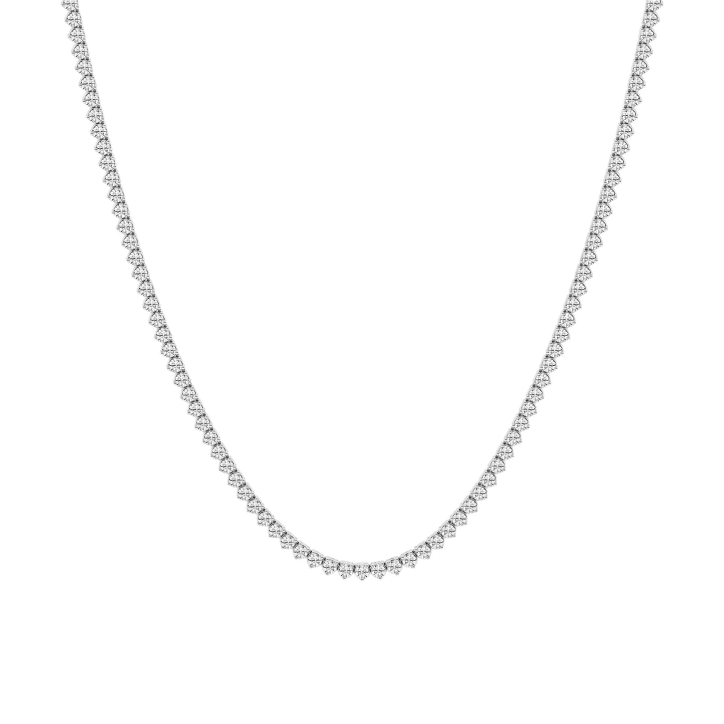 Silver Three-Prong Tennis Necklace - Sample Sale - LndmarkClub USA