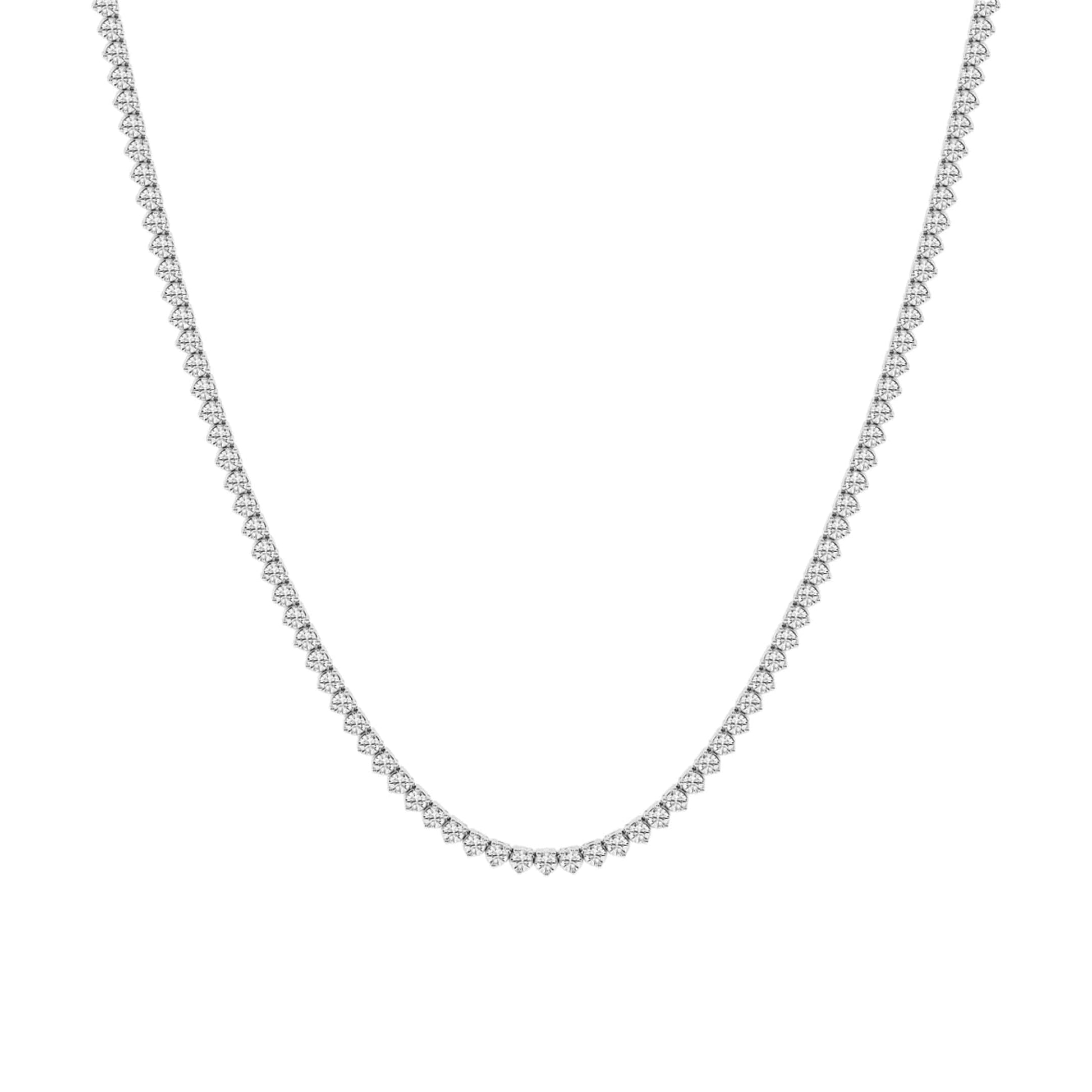 Silver Three-Prong Tennis Necklace - Sample Sale - LndmarkClub USA