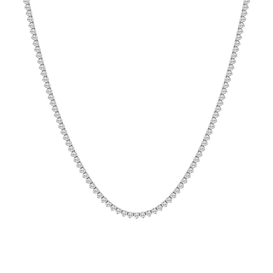 Silver Three-Prong Tennis Necklace - Sample Sale - LndmarkClub USA