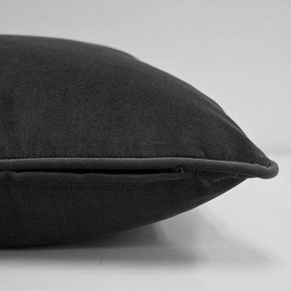 Velvet Charcoal Toss Cushion