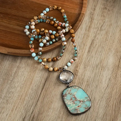 Bohemian Natural Stone Necklace
