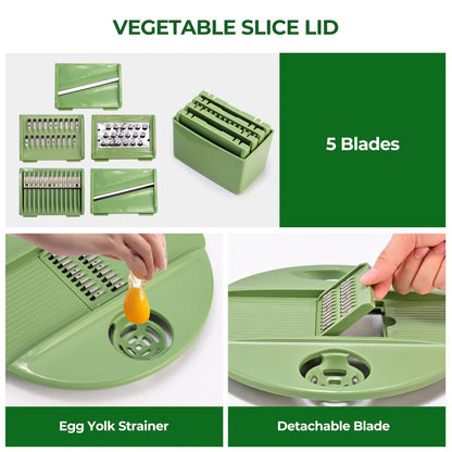 5 in 1 Vegetable Spin Chopper