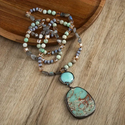 Bohemian Natural Stone Necklace