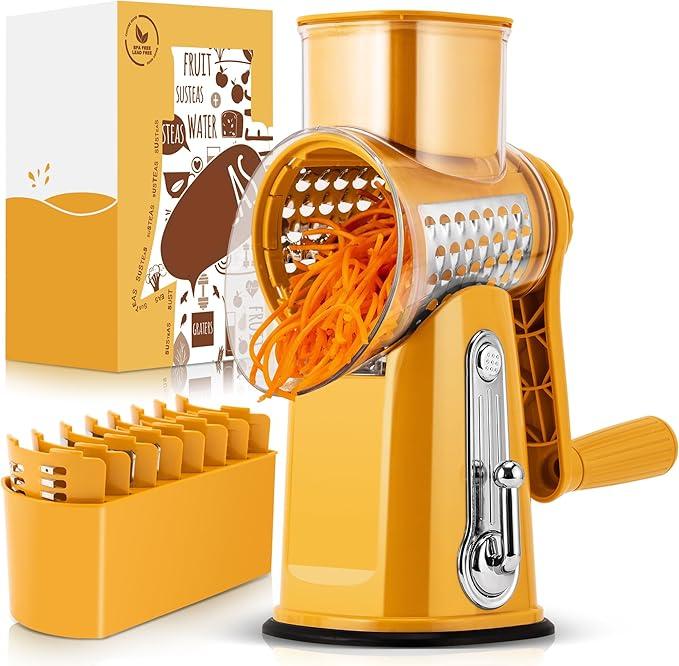 5 in 1 Rotary Cheese Grater Vegetable Slicer