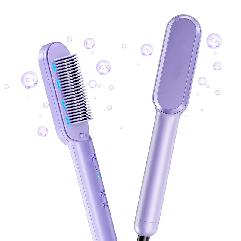 Kids-Safe Ceramic Ioninizing Hair Straightening Brush