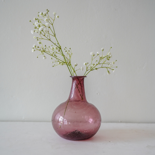 Delicate Amethyst Recycled Glass Blossom Vase - LndmarkClub USA