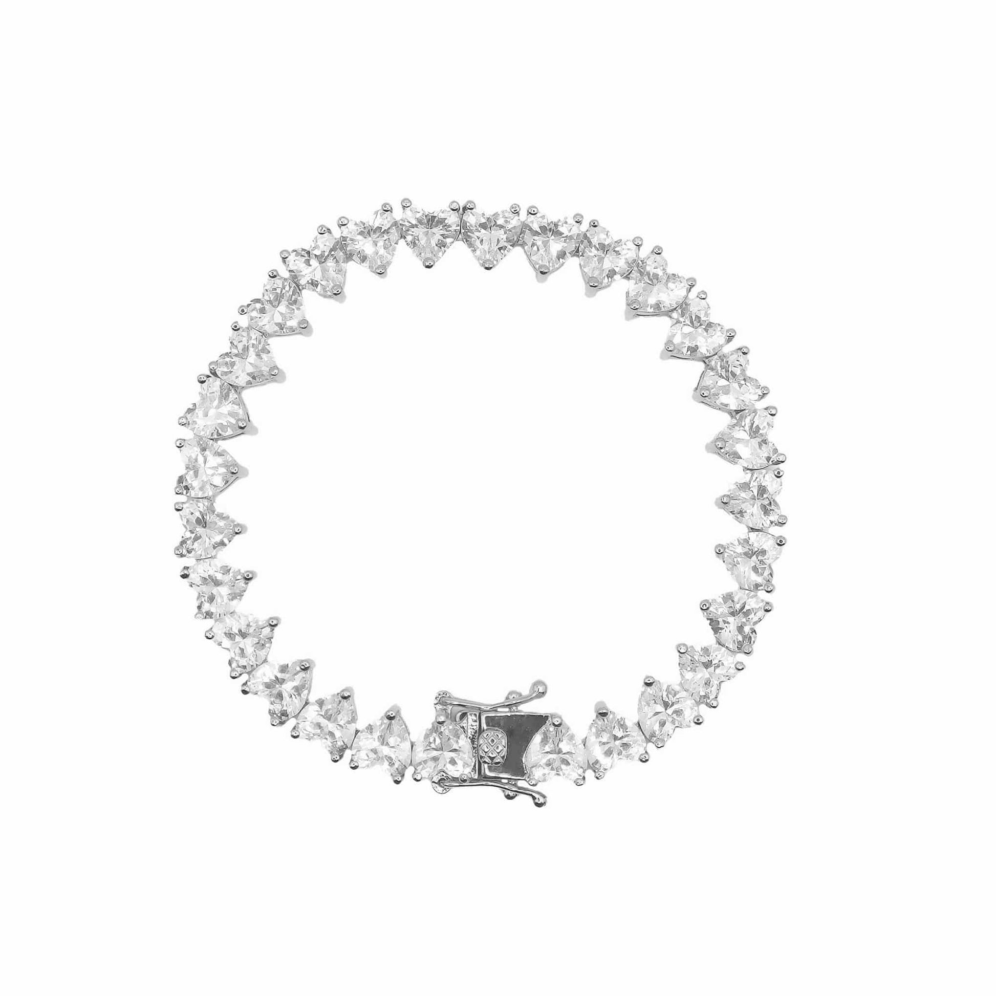 Dazzling Silver-Plated Bracelet with Premium AAAAA Cubic Zirconia - LndmarkClub USA