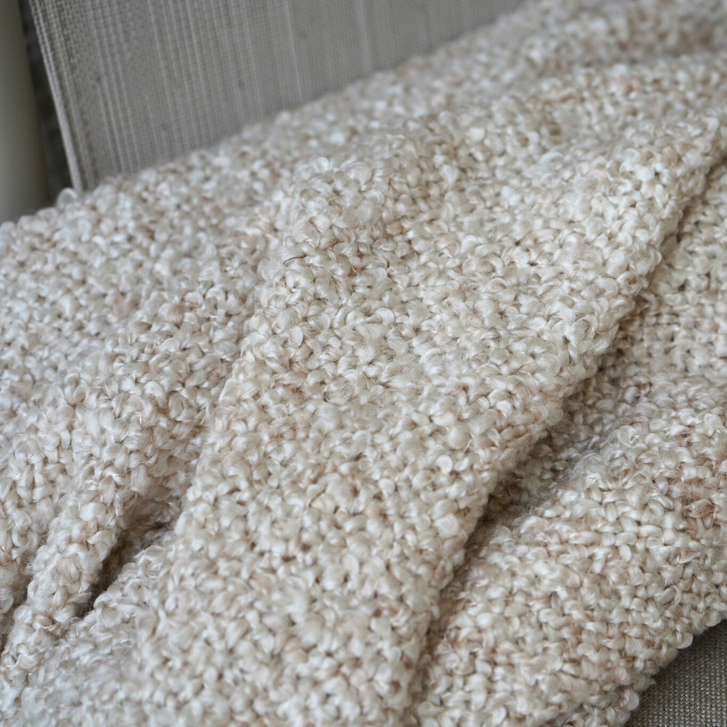 Dash & Albert Boucle Natural In/Out Throw - LndmarkClub USA