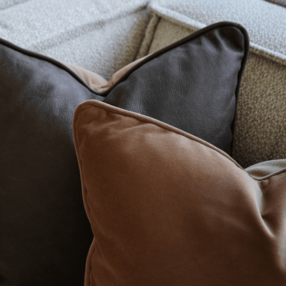 Velvet Cognac Toss Cushion