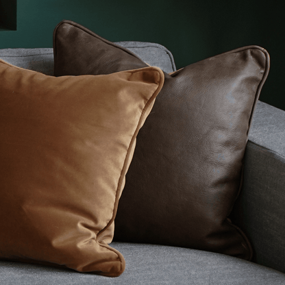 Velvet Cognac Toss Cushion