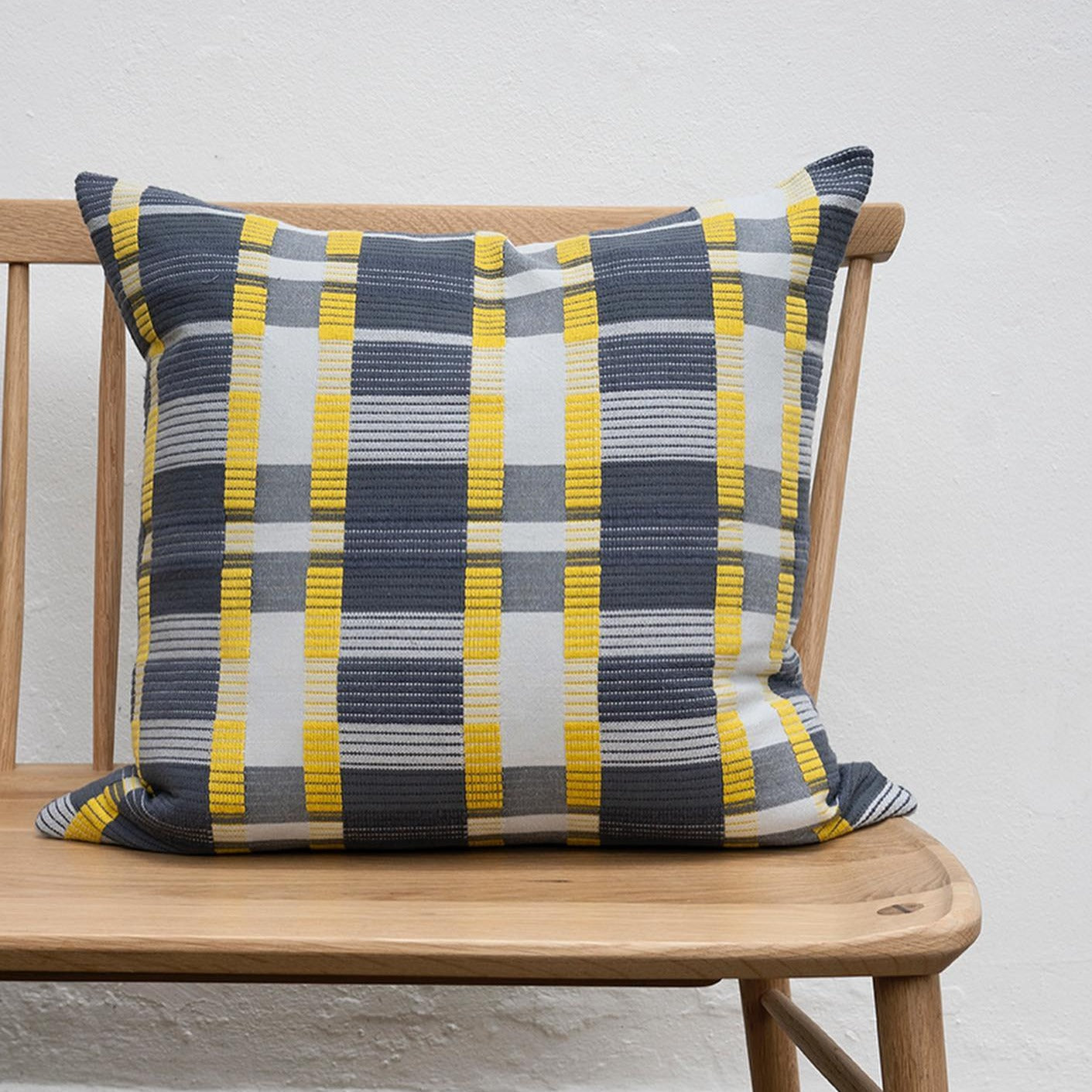 Checkered Grey Toss Cushion - LndmarkClub USA