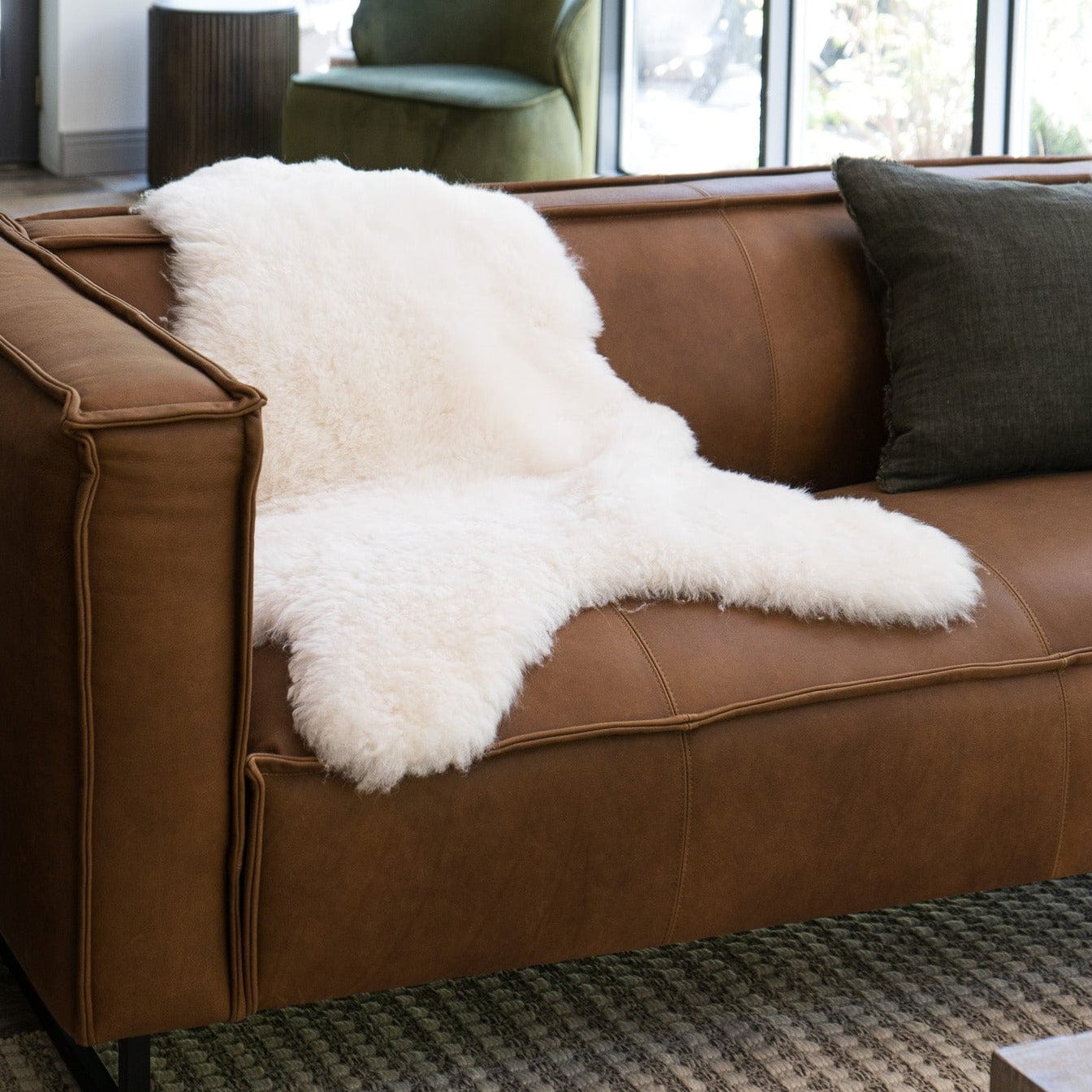 Shorn White Sheepskin Throw - LndmarkClub USA