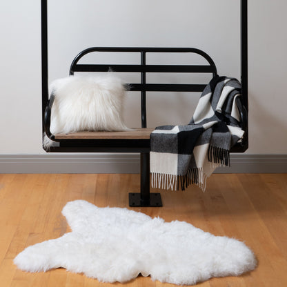 Shorn White Sheepskin Throw - LndmarkClub USA