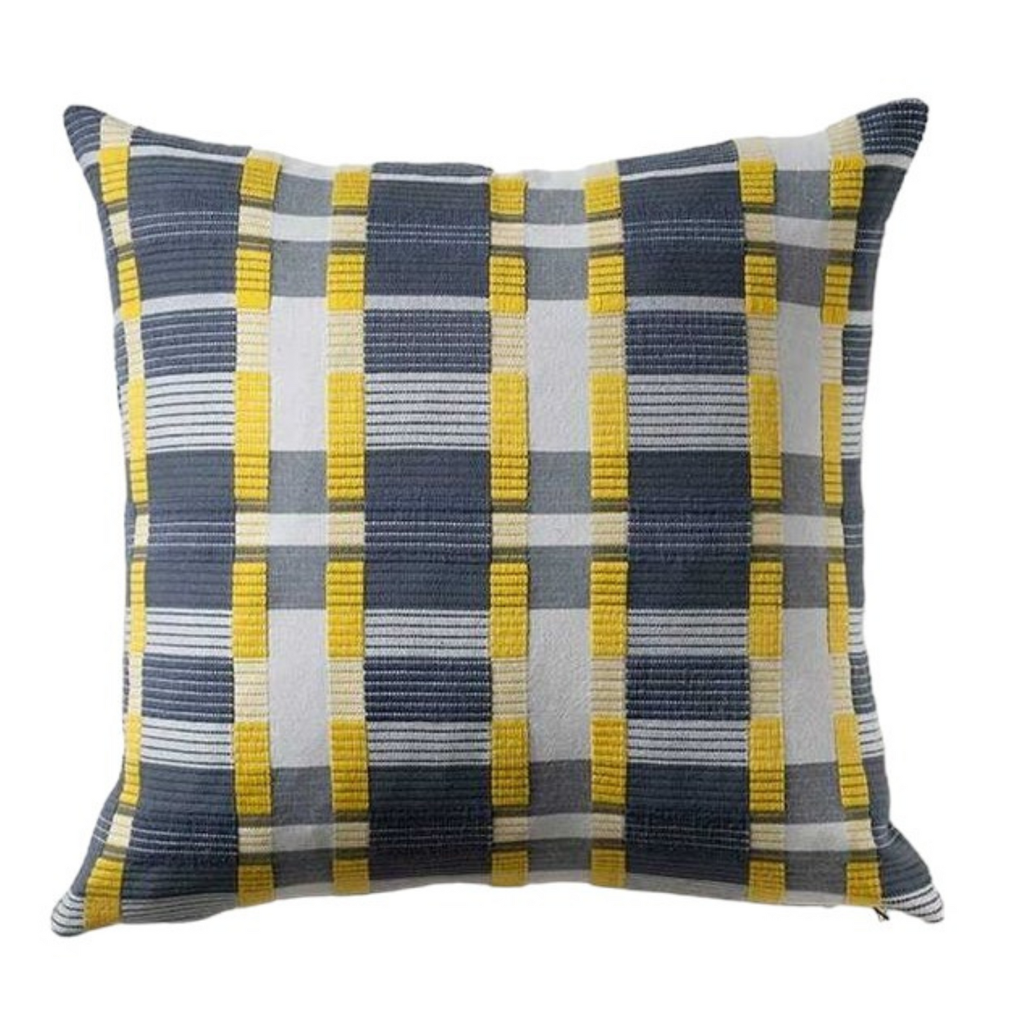 Checkered Grey Toss Cushion - LndmarkClub USA