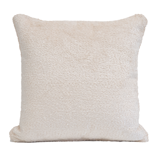 Chenille Sherpa Natural Toss Pillow