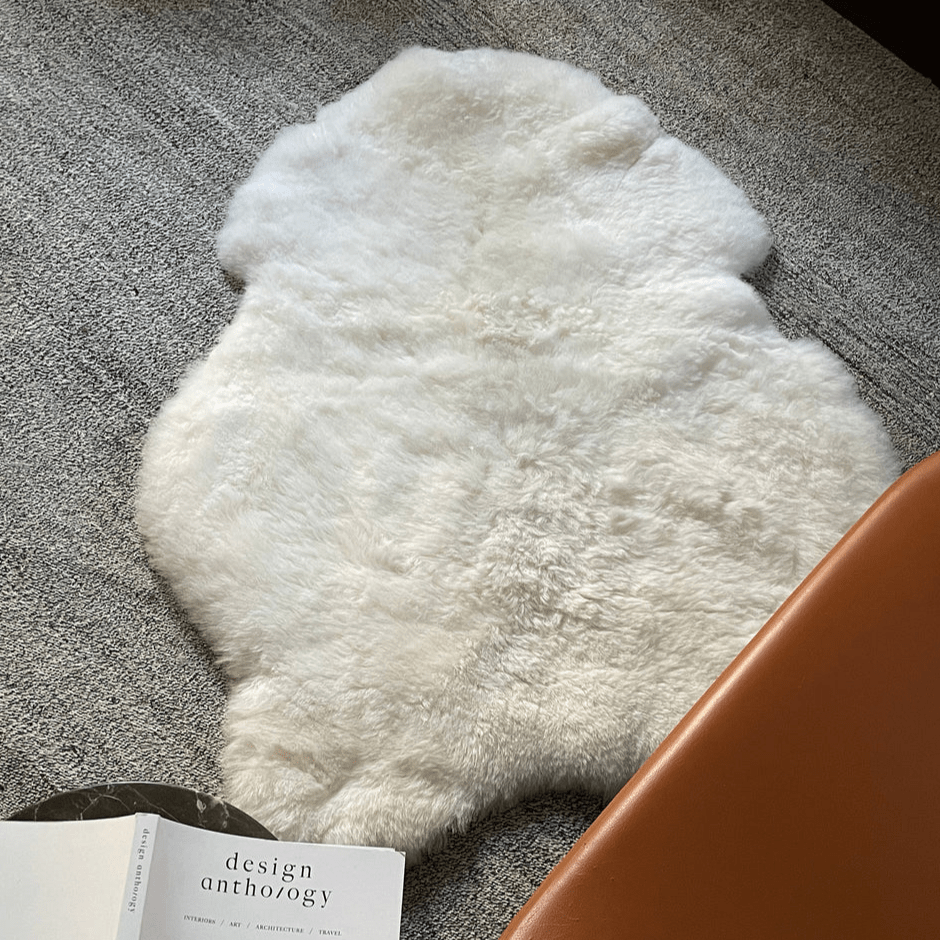 Shorn White Sheepskin Throw - LndmarkClub USA