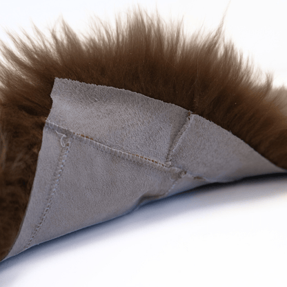 Shorn Caramel Brown Long Hair Sheepskin Chair Pad