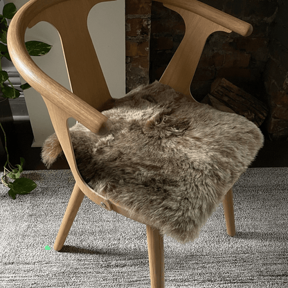 Shorn Caramel Brown Sheepskin Chair Pad