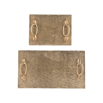 Golden Links Trays Set of 2