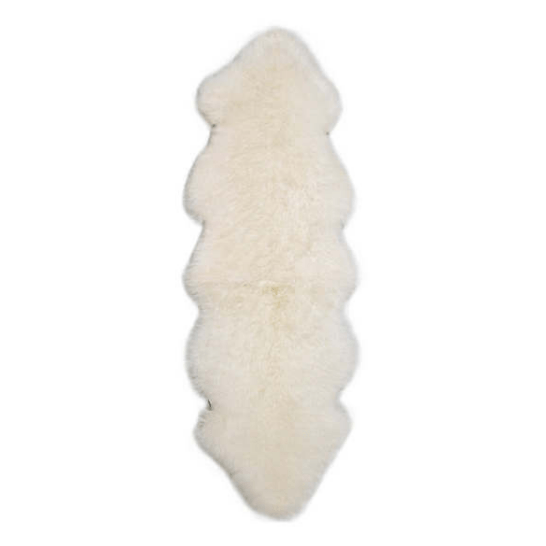 Shorn White Sheepskin Throw - LndmarkClub USA