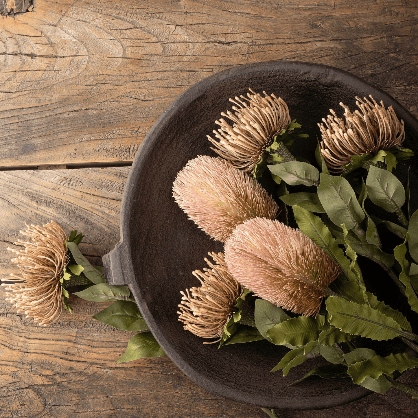 Artificial Pinhead Protea Floral Sprig